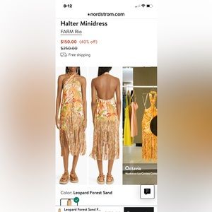 Halter Mini Dress -Size XL - Brand Farm Rio